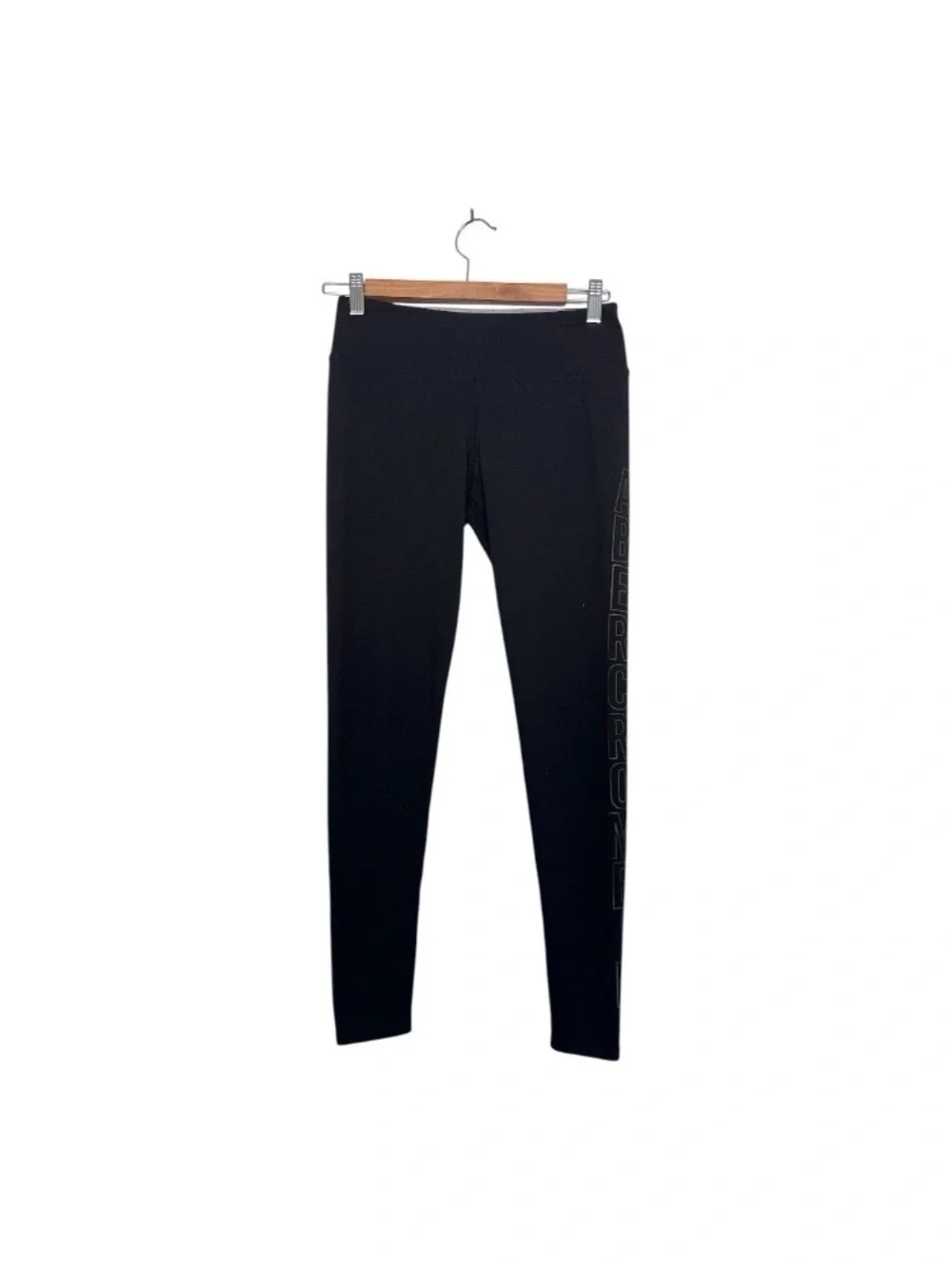 Abercrombie & Fitch Black Leggings with Side Logo size S